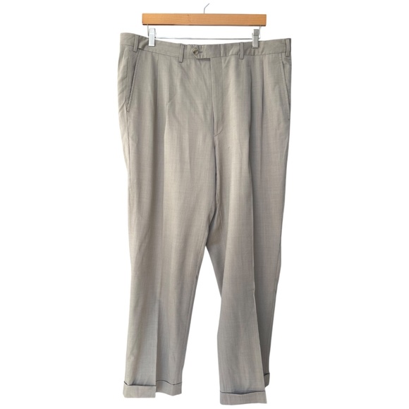 Pal Zileri Gruppo Forall Pure Virgin Wool Woolmark Men's Pants Size 54 - Picture 1 of 13